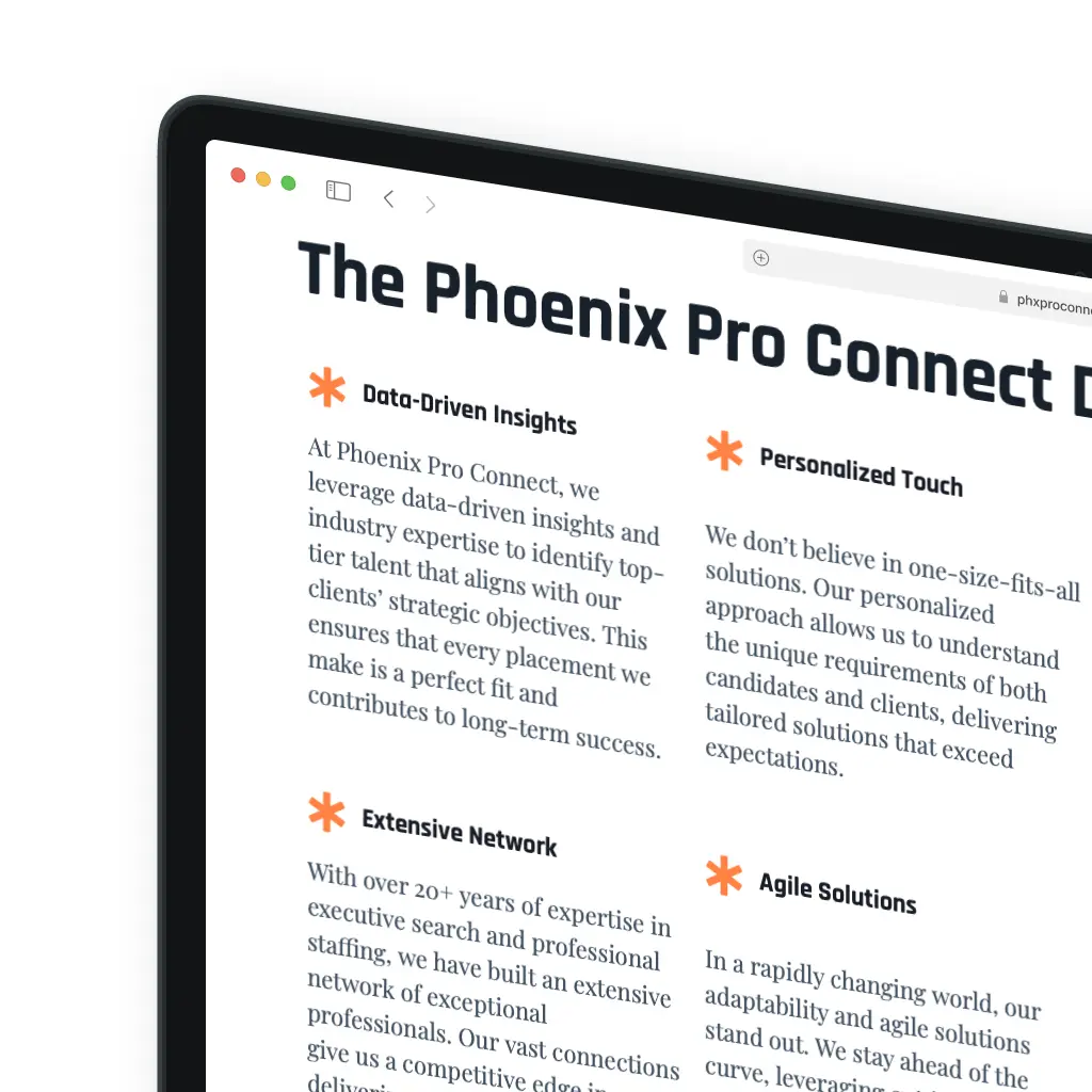 Phx Pro Connect - Features Page - Gagan Sardaar